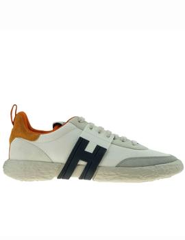 Sneakers Hogan-3R Blanco Azul Marino Naranja para hombre