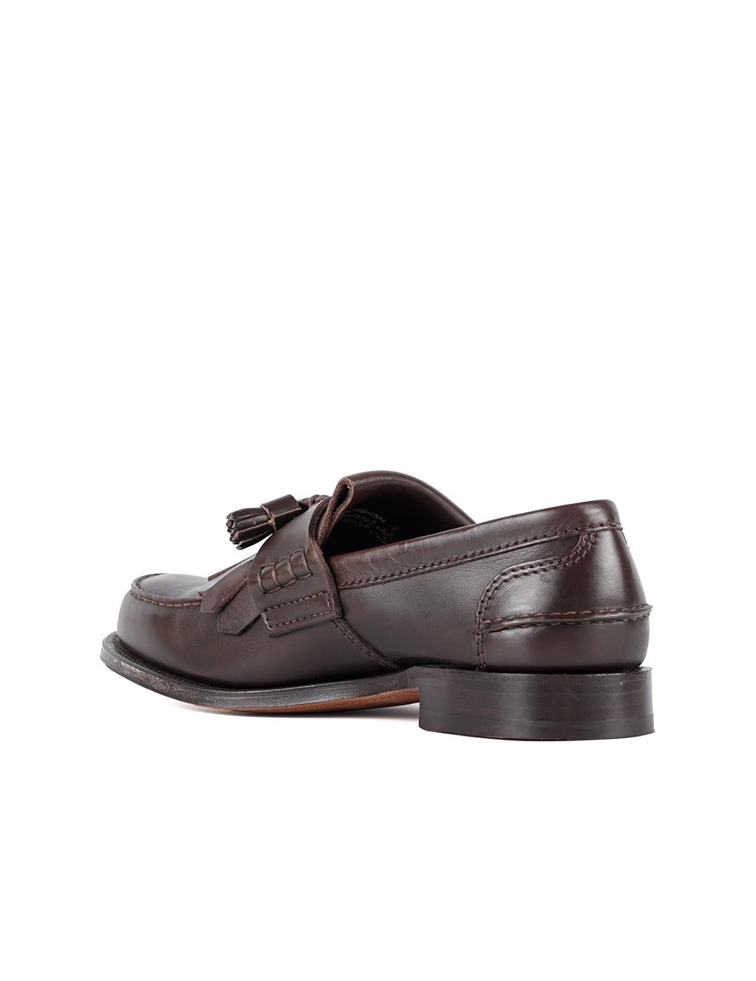 Oreham marrón mocasín borlas flecos