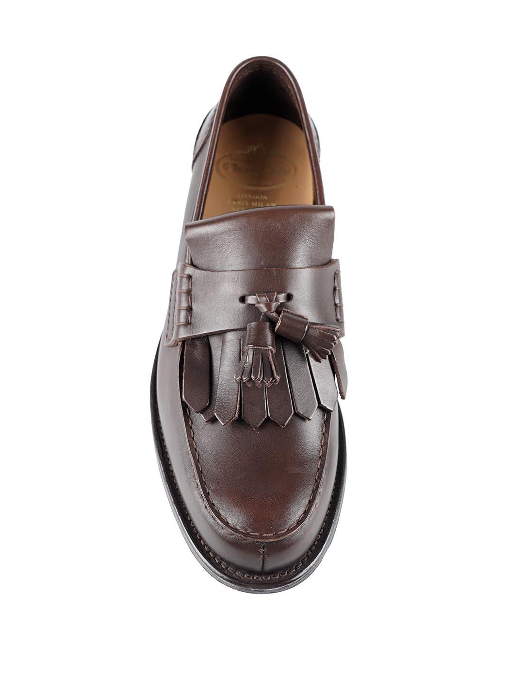 Oreham marrón mocasín borlas flecos