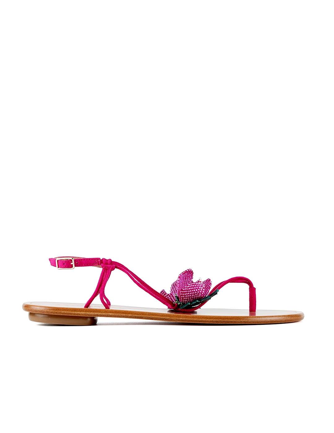 Sandalia Aquazzura Bougainvillea fucsia para mujer
