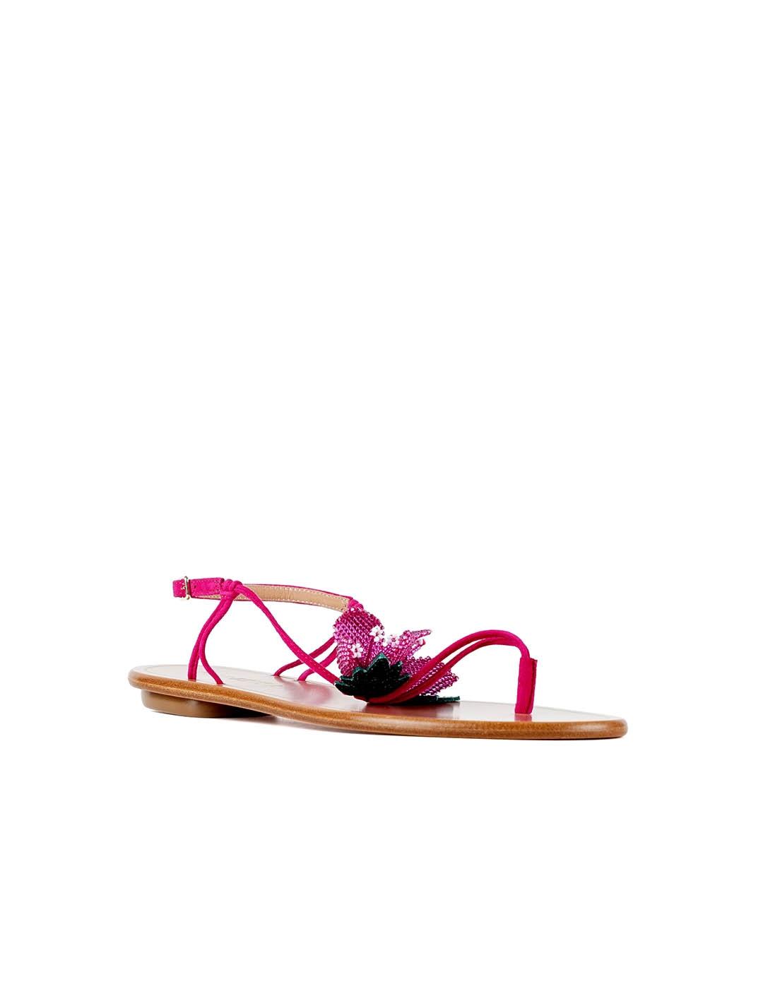 Sandalia Aquazzura Bougainvillea fucsia para mujer