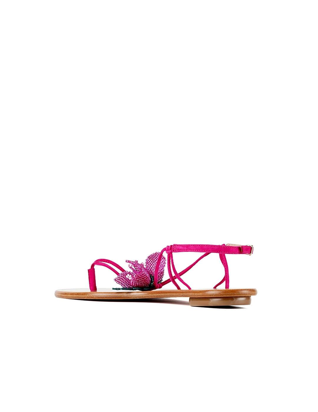 Sandalia Aquazzura Bougainvillea fucsia para mujer