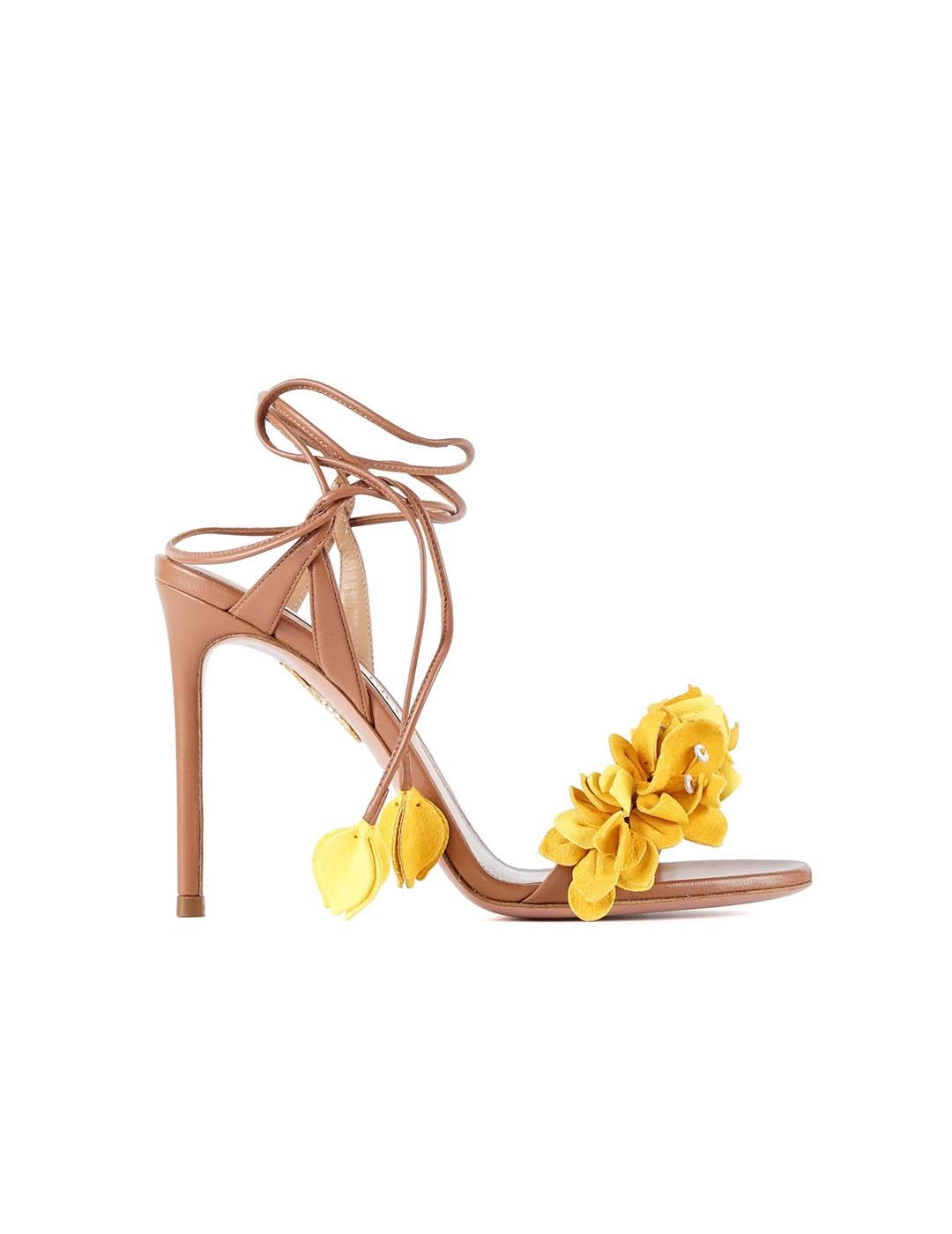 Sandalia Aquazzura Bougainvillea de tacón para mujer