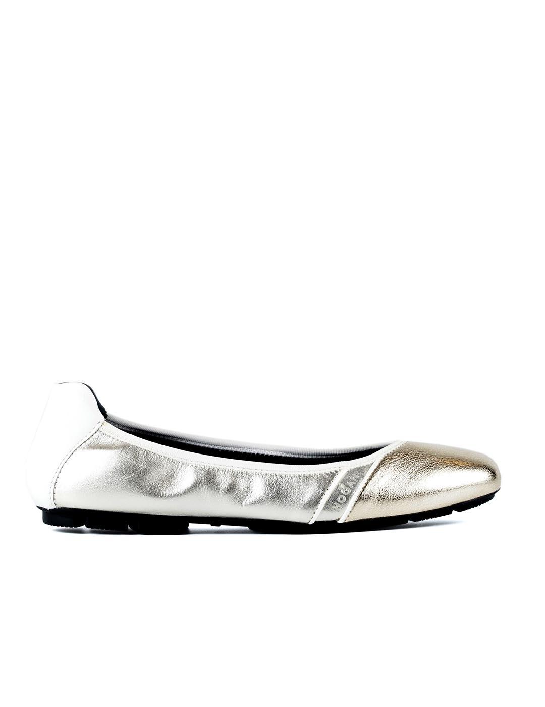 Bailarina de Hogan en piel plateada