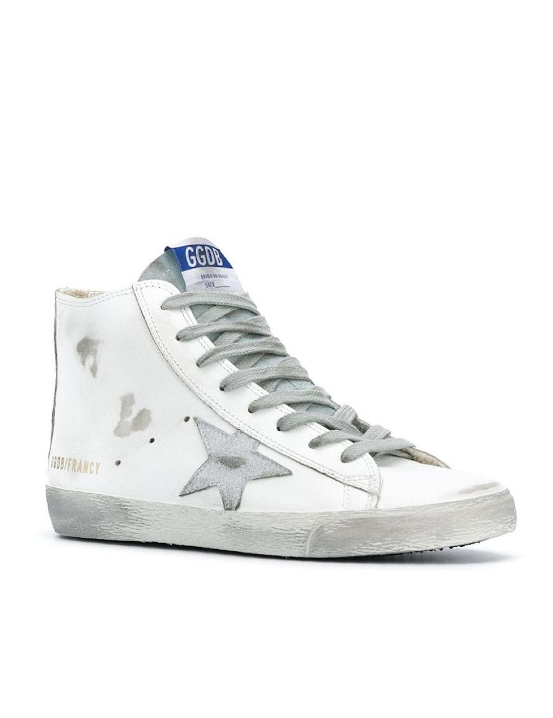 Golden Goose francy leather white silver