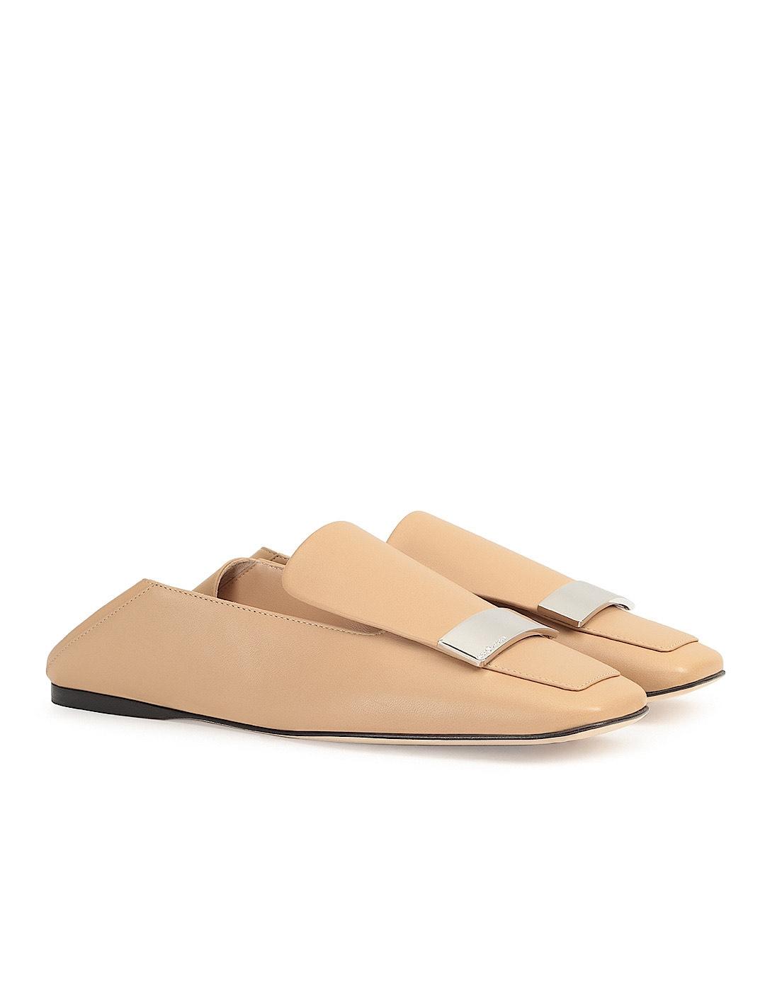 Flat moccasin 05 beige