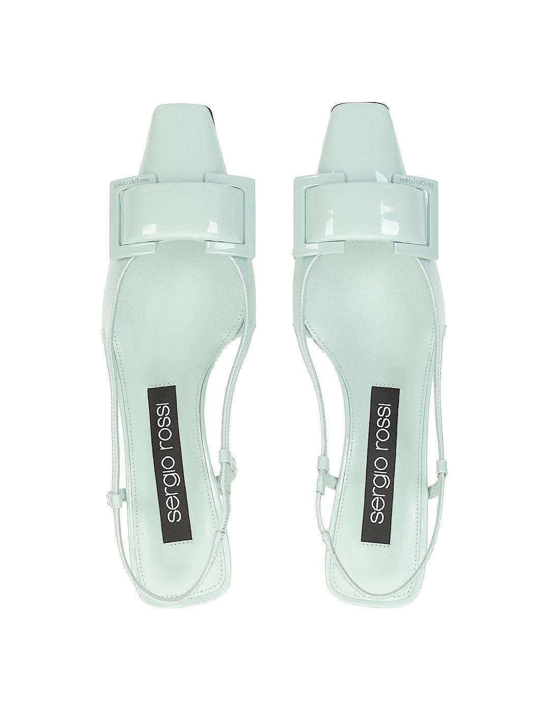 Slingback 60 zapato de tacón para mujer verde agua