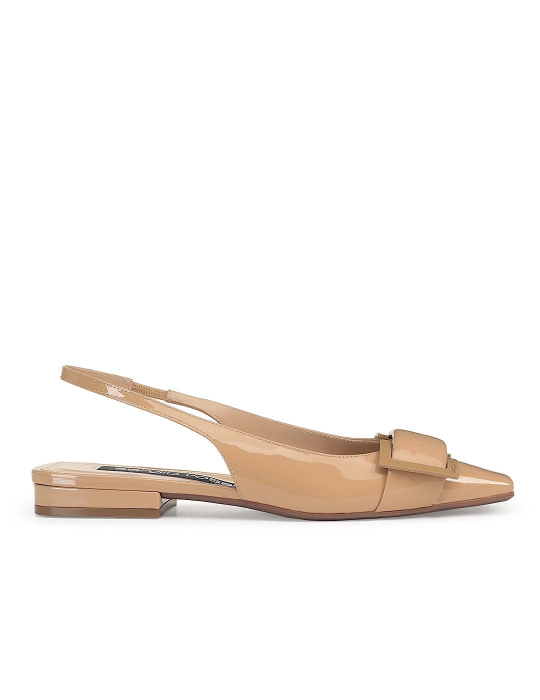 Flat Slingback 15 camel