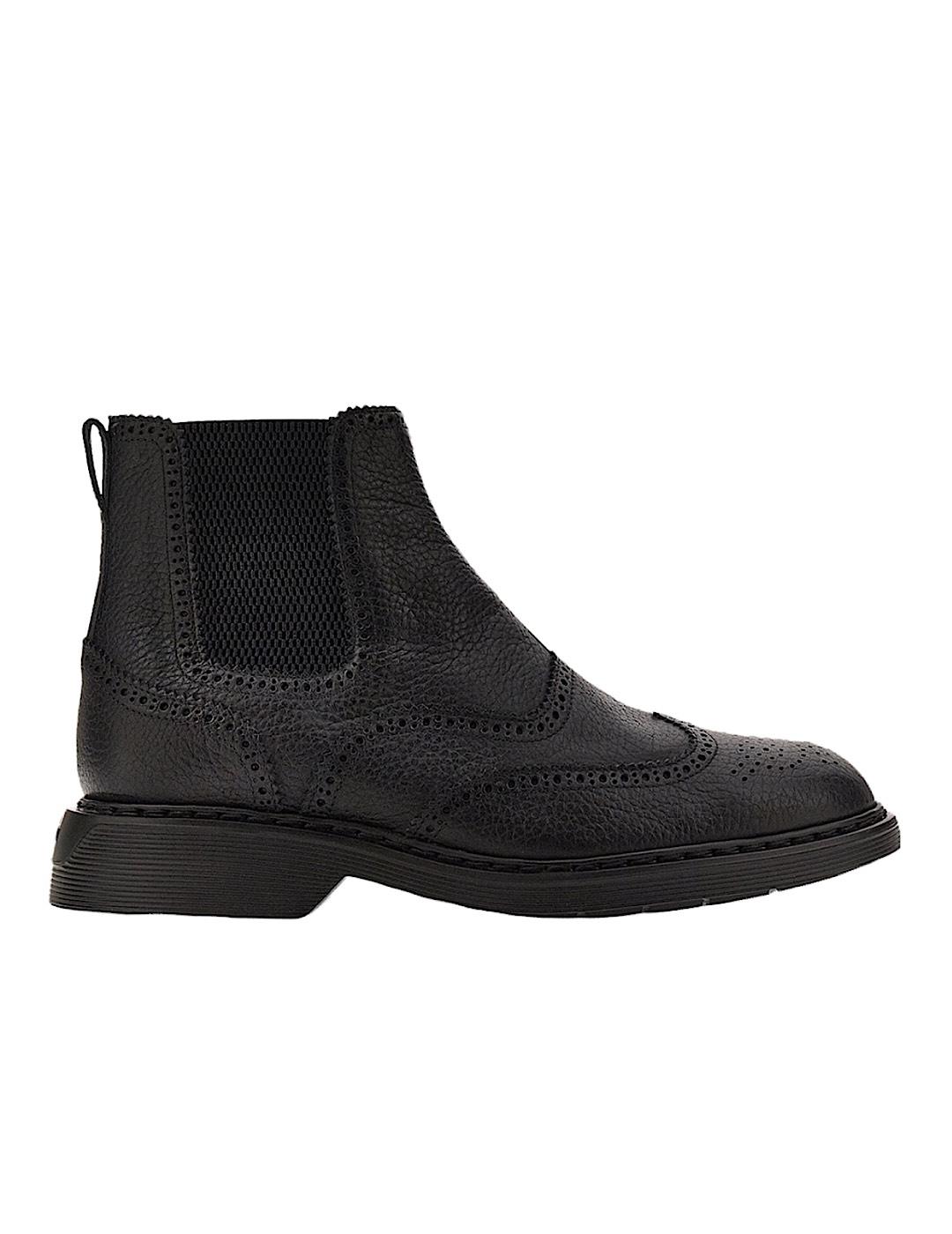 Botín picado H576 negro para hombre