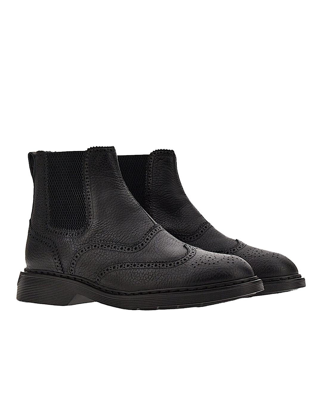 Botín picado H576 negro para hombre