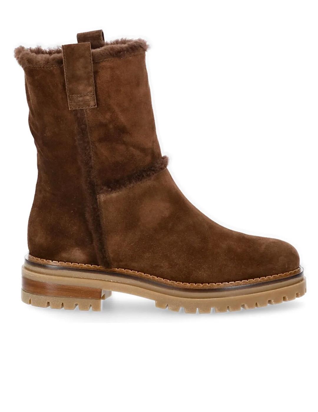 Bota ante marrón para mujer