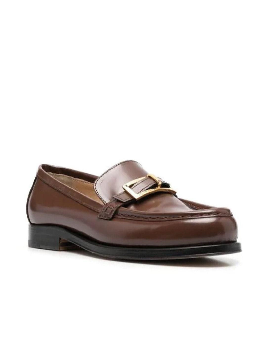 Flat mocasín marrón