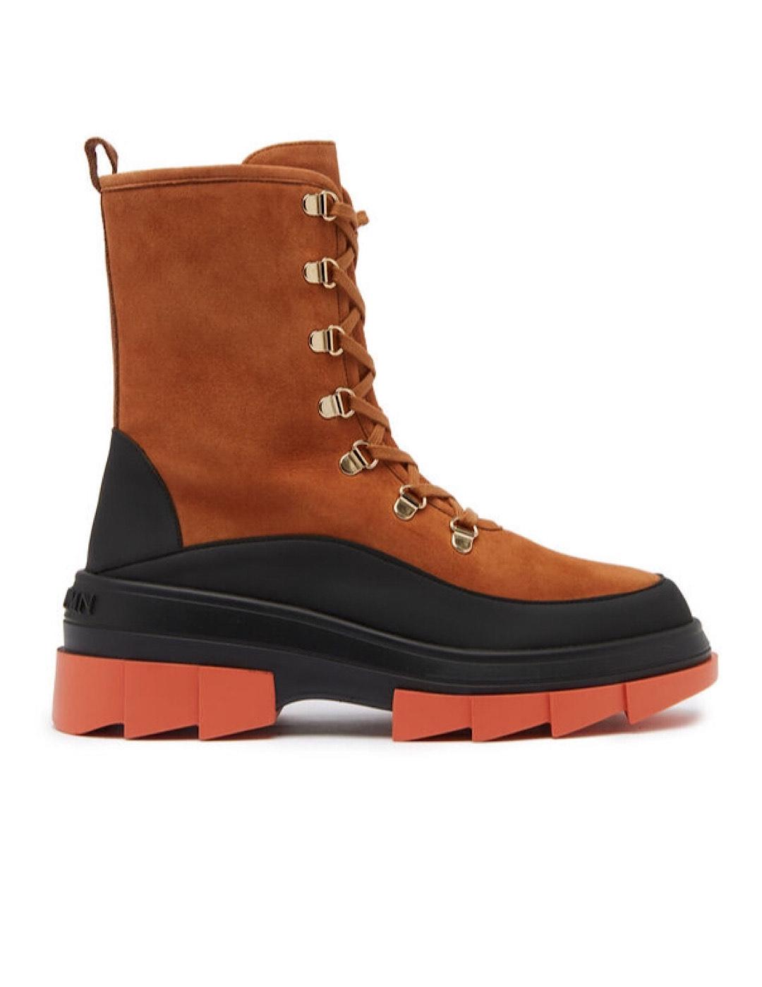 Botín goma CAMEL SUELA NARANJA
