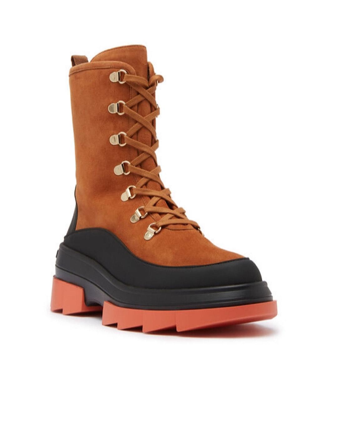 Botín goma CAMEL SUELA NARANJA