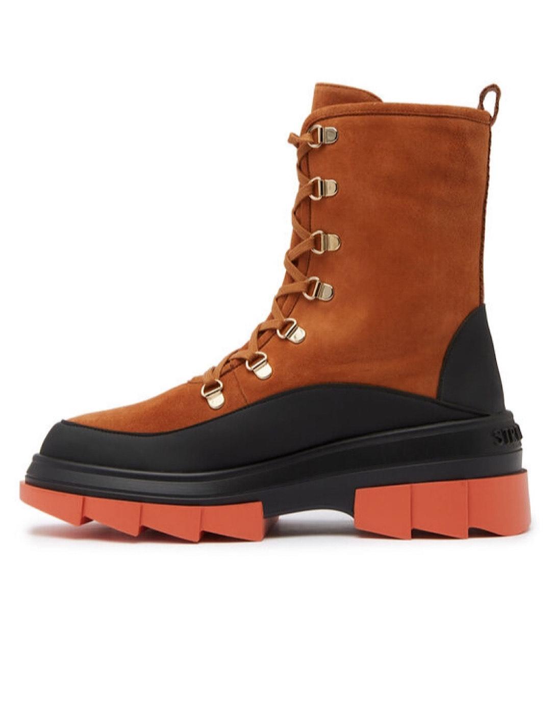 Botín goma CAMEL SUELA NARANJA